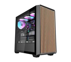 Darkflash DS900WD čierna / ATX / 1x USB-C + 2x USB-A / 4X ventilátor / priehľadná bočnica / bez zdroja 