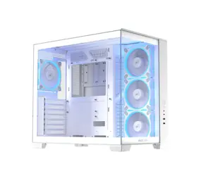 Asus A32 PLUS TG biela / ATX / 2x USB 3.0 / 1x USB-C 3.2 / bez zdroja / priehľadná bočnica 