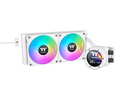 Thermaltake TH240 V2 Ultra EX ARGB Snow Edition biela / AIO vodný chladič CPU / 2x 120 mm / 2000 RPM @ 28.5 dB / 68 CFM