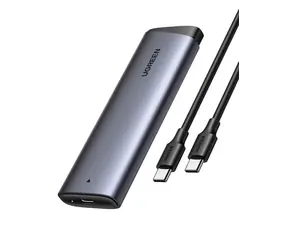 Ugreen m.2 SSD externé púzdro šedá / USB 3.2 Gen 2 / USB-C / kábel 0.5 m