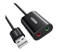 Ugreen externá USB zvuková karta / 3.5 mm mini jack / 15cm 