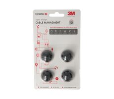 Swissten Káblový manažment - Klipy na káble 4ks