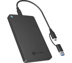 Icy Box IB-201T-CU31 čierna / externý box pre 2.5 "SATA HDD / SSD / USB-A / USB-C 