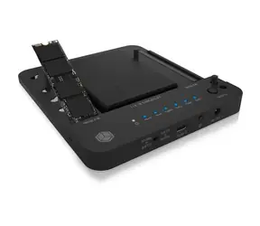Icy Box IB-2915MSCL-C31 čierna / klonovacia a dokovacia stanica / M.2 NVME & SATA 2.5"/3.5" SSD/HDD
