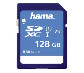 HAMA microSDXC 128GB + adaptér / Class 10 / UHS-I / až 80MBs