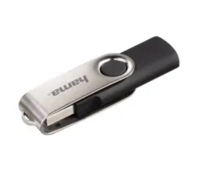 HAMA rotate FlashPen čierna/strieborná / USB 2.0 / 128 GB / 6 MB/s 
