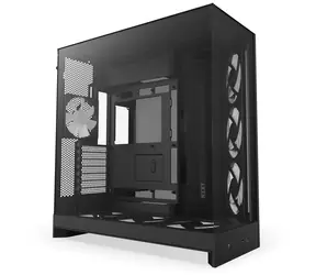 NZXT H9 Flow RGB+ čierna / E-ATX / 2x USB-A 3.2 / 1x USB-C 3.2 / 1x 120mm / 6x 140mm RGB / bez zdroja 