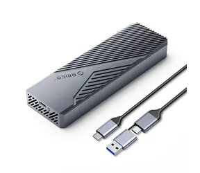 Orico CNM2-G20 externý box pre M.2 NVMe SSD sivá / 20 GB/s / USB-C / kábel USB-C/USB-A - USB-C 0.3m