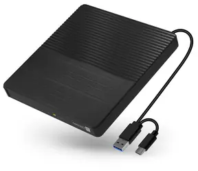 Connect IT CFF-1030-BK 3v1 SlimDrive čierna / Externá CD/DVD mechanika / USB-C + USB-A