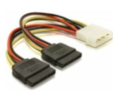 DeLock adaptér napájania z Molex 4-pin na 2x SATA 15-pin