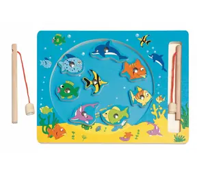 Woody Hra Kruh "Rybolov" - magnetická hra