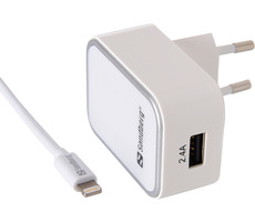 Sandberg AC nabíjačka EU s káblom Lightning / USB 2.4A