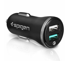 Spigen F27QC 3.0 duálna autonabíjačka čierna / 2x USB 2400mAh + QuickCharge 3.0