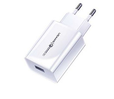 USAMS CC083 Single QC.3 USB Cestovné Nabíjačka biela / 1x USB