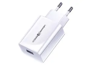 USAMS CC083 Single QC.3 USB Cestovné Nabíjačka biela / 1x USB