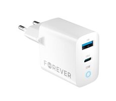 Forever GaN TC-06-33AC Rýchlonabíjačka do siete biela / 1x USB-C 1x USB 33W / PD / QC 