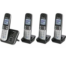 Rozbalené - Panasonic KX-TG6824GB +3 slúchadlá/Bezdrôtový analógový telefón /DECT/ 1.8" displej/tel. zoznam 100 záznamov / rozbalené