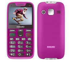 Evolveo EasyPhone XR + stojan ružová / 2.3 "/ SOS / Bluetooth / FM / microSD
