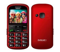 Evolveo EasyPhone XS červená / 2.2" / 0.3MP / SOS / microSDHC  