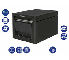 Citizen CT-E351 (RS-232) čierna / pokladničná / 83mm / Termotlačiareň / 203dpi / USB / RS232 / rezačka / zdroj / čierna