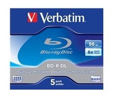 Verbatim 5ks Blu-Ray BD-R / DualLayer / 50GB / 6x / Jewel