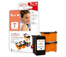 Peach PG-50 / PG-40 / PG-37 / alternatívny cartridge / StarterPack 1+3 / 3x22 ml / čierna