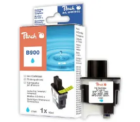 Peach LC-900 alternatívny cartridge pre Brother / DCP-110C, DCP-115C / 12 ml / Modrá