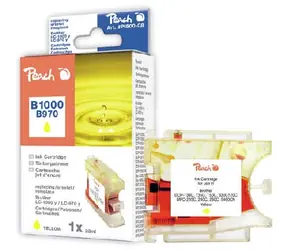 Peach atramentová náplň XL žltá s cipom, kompatibilná s Brother LC-1000y, LC-970y