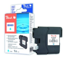 Peach LC-1100XL a LC-980XL alternatívny cartridge pre Brother / DCP-385C, DCP-395CN / 7 ml / Modrá