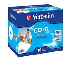 Verbatim CD- R (10ks) Jewel / Printable / 52x / 700MB
