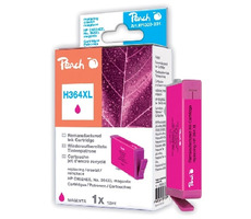 Peach inkoustová patrona s cipem purpurová- magenta, kompatibilní s  HP CB324EE, No. 364XL