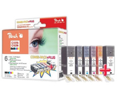 Peach Combi Pack Plus s cipom Remanufactuer, XL-výnos, kompatibilný s Canon CLI-526, PGI-525