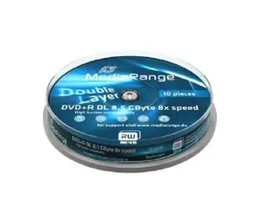 10ks DVD+R 8,5 GB MEDIARANGE 8x / DoubleLayer / spindle