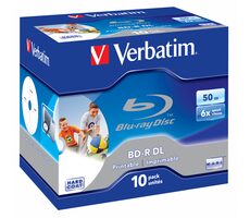 Verbatim BD- R, Dual Layer 50GB, šperk box, 43736, 6x, 1 ks, pre archiváciu dát