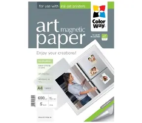 Colorway ART Magnetický fotopapier (lesklý) / Magnetická vrstva / Lesklý / A4 / 690g/m2 / 5 listov