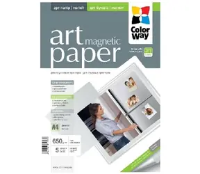 Colorway ART Magnetický fotopapier (matný) / Magnetická vrstva / Matný / A4 / 650g/m2 / 5 listov