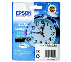 EPSON DURABrite Ultra Ink 27XL Multipack / originálny cartridge / 3 farby / 31,2 ml / žltá, azúrová, purpurová