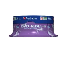 Verbatim DVD+ R DL Matt Silver 25ks / 8.5 GB / 8x