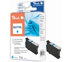 Peach T2712 alternatívny cartridge / 27XL / 14ml / pre Epson WF-3620 / azúrová