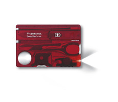 VICTORINOX SWISSCARD LITE červená-transparentná / Multifunkčná karta / Počet funkcií 13 / Rozmery 82 x 45 mm