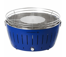 LotusGrill XL modrá / Gril na drevené uhlie / 43.5x 43.5 x 24.1 cm