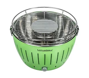 LotusGrill G280 U zelená / Gril na drevené uhlie / 292 x 210 mm