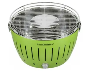LotusGrill G34 U zelená / Gril na drevené uhlie / 35 x 35 x 23.5 cm