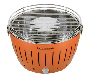LotusGrill G34 U oranžová / Gril na drevené uhlie / 35 x 35 x 23.5 cm