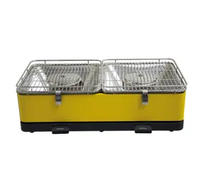 Feuerdesign Santorin žltá / Stolný gril na uhlie / 69 x 34 x 21 cm