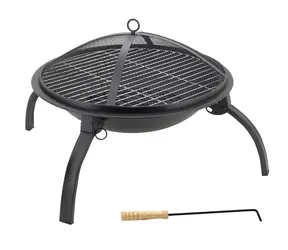 Cattara Ohnisko s grilovacou mriežkou VESUV s poklopom / 57 x 26 cm