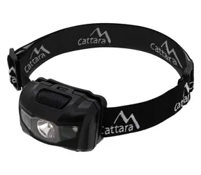 Cattara Čelovka LED 80lm čierna / 3x LED / 3x 1.5 V AAA / IP44