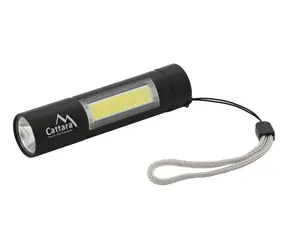 Cattara Svietidlo vreckové LED 120lm nabíjacie / CREE XP-E LED + COB LED / 3.7V 400 mAh / micro USB