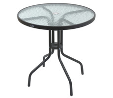 Cattara TERST 70cm / Stôl záhradný okrúhly / tvrdené sklo