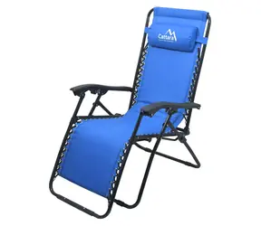 Cattara LIVORNO modrá / Kreslo kempingové polohovacie / 125 x 65 x 108 cm / nosnosť: 120 kg